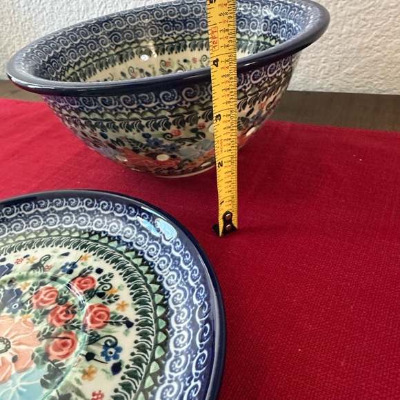 Polish Pottery Boleslawiec Poland Unikat Colander Berry Bowl - Picture 7 of 7